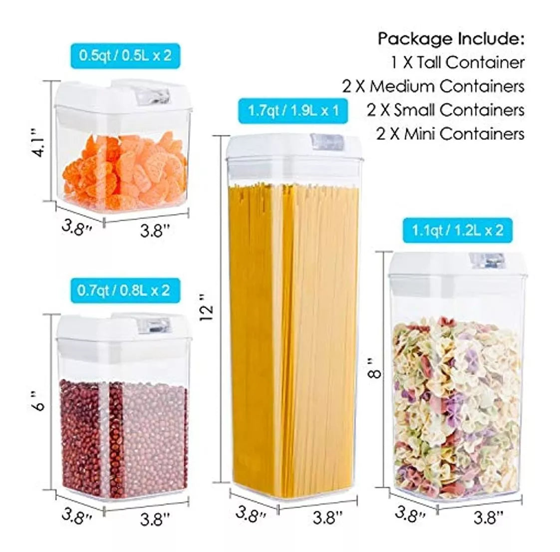 Recipientes Contenedores de Alimentos x 7